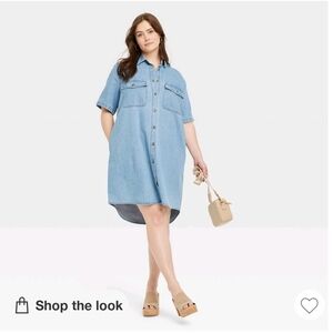 Women's Short Sleeve Shirt Dress
